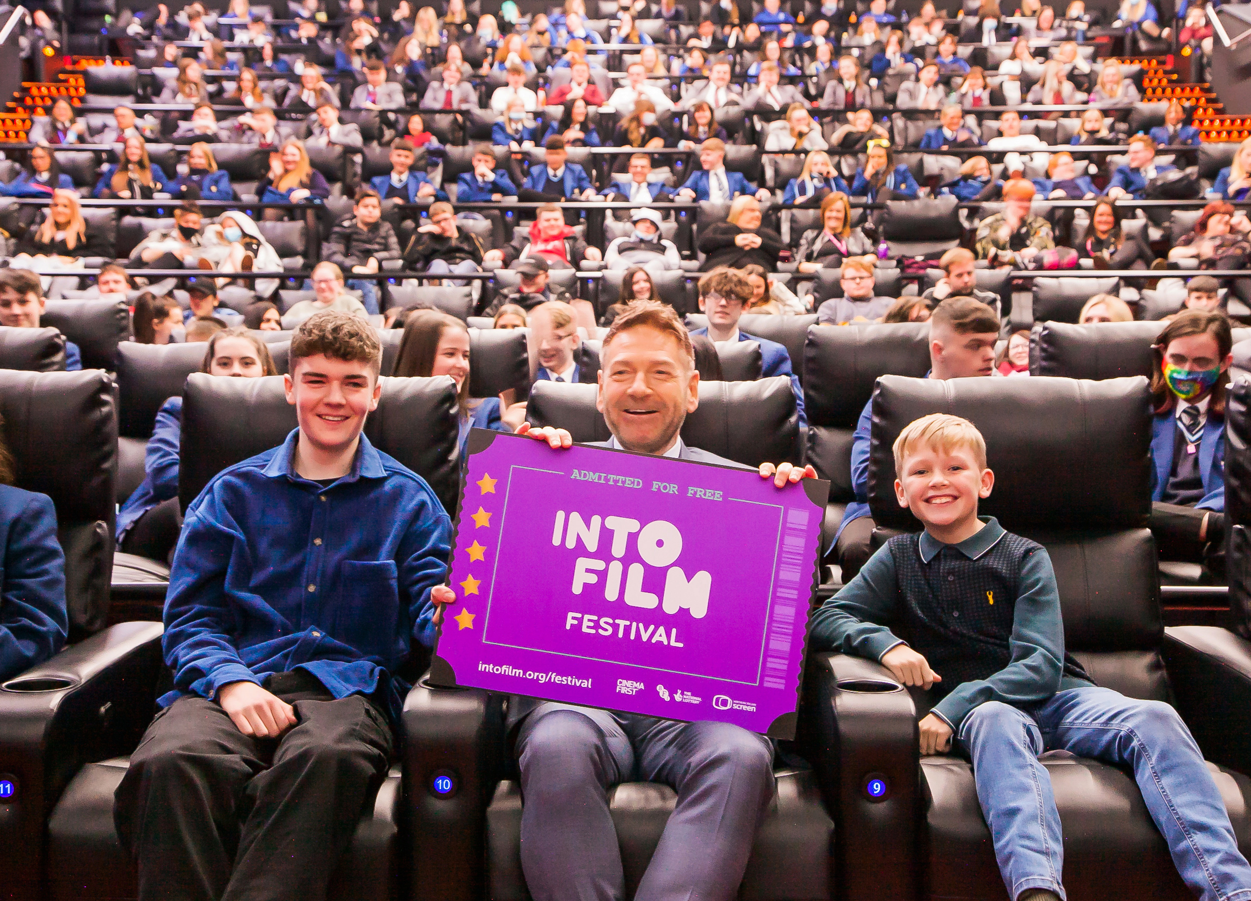 Kenneth Branagh encourages children to get writing at Into Film Festival
